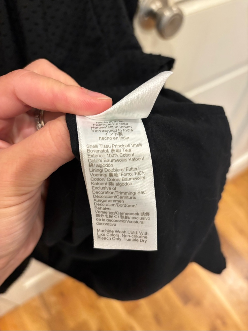J. crew women’s black ruffled long sleeve dress - Picture 5 of 5